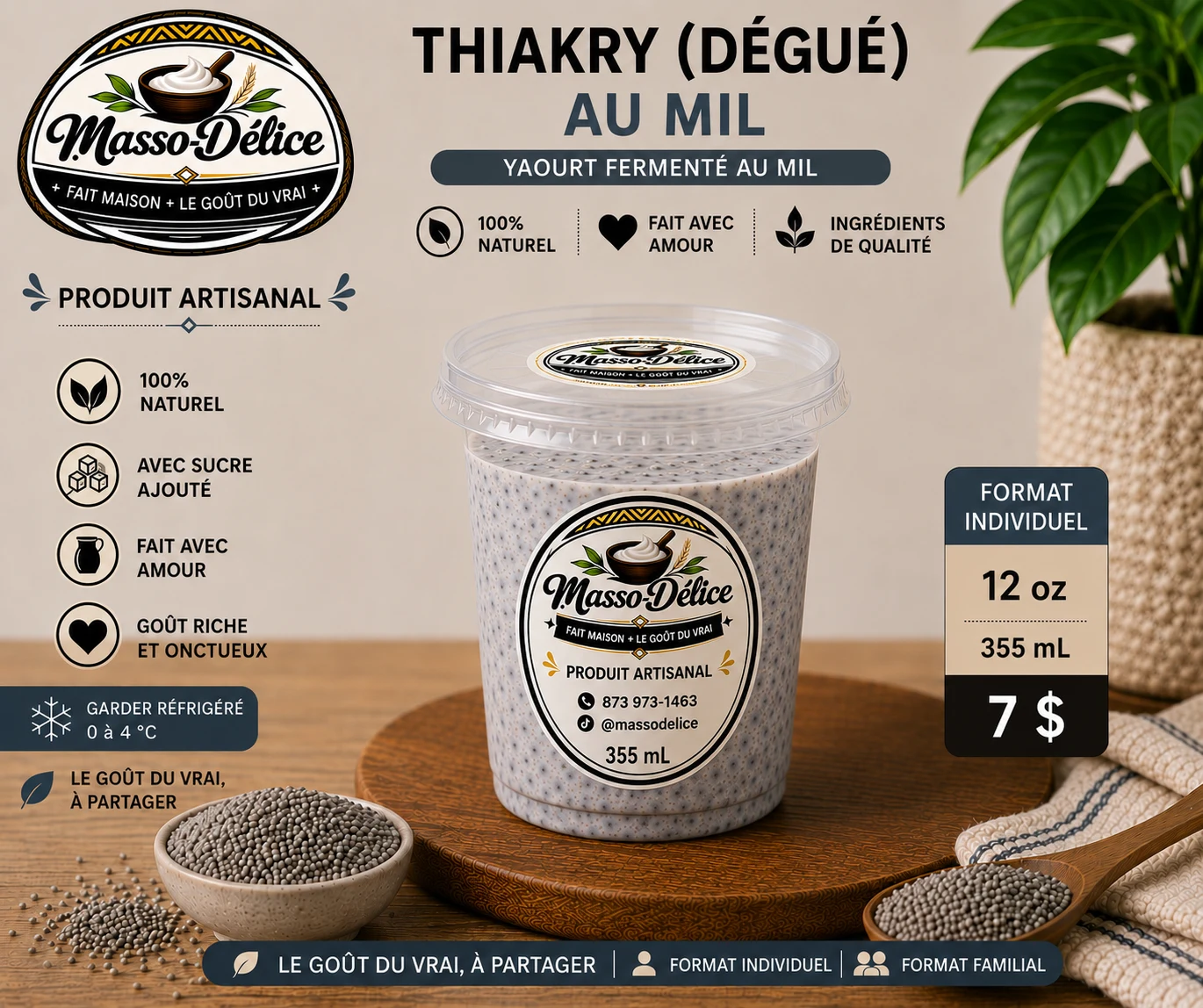 Thiakry(Dégué) au mil