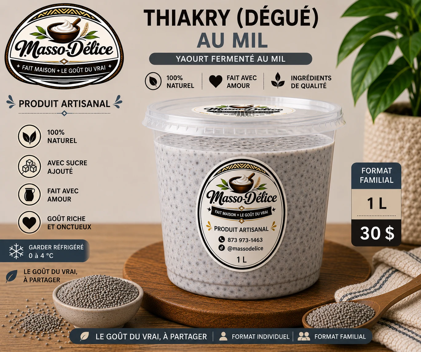 Thiakry (Dégué) au mil