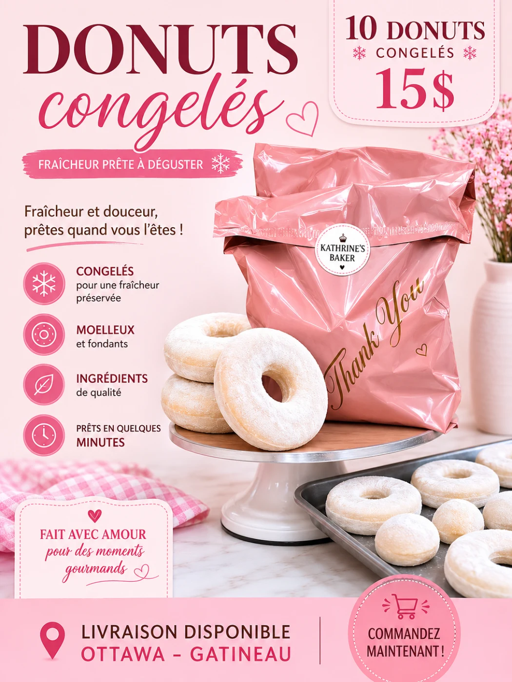 10 Donut congelés à 15$