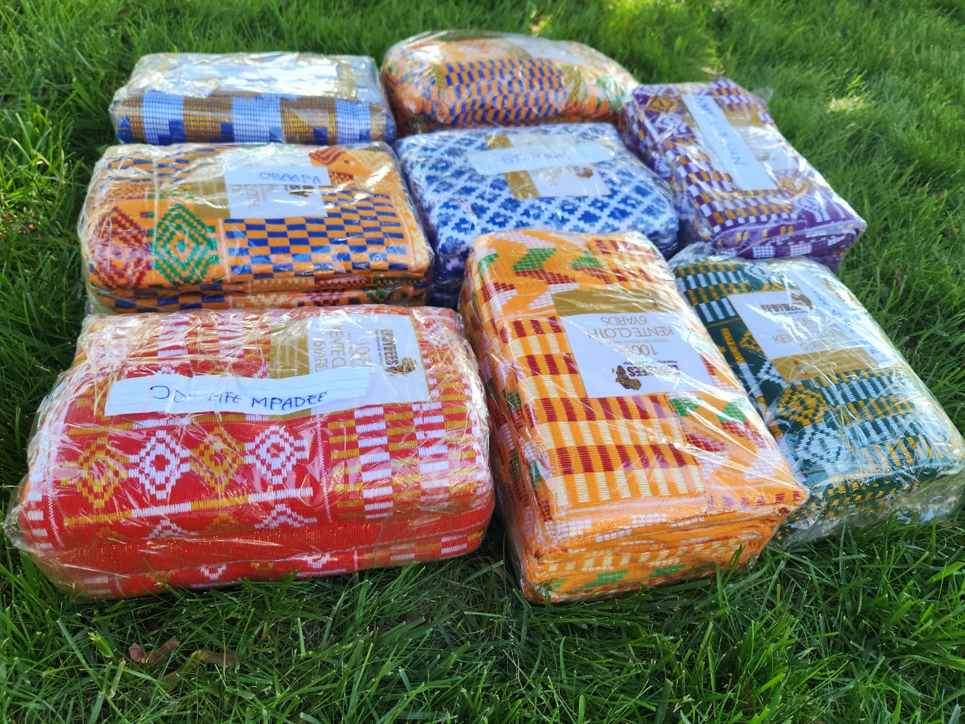hand-woven traditional kente clothes