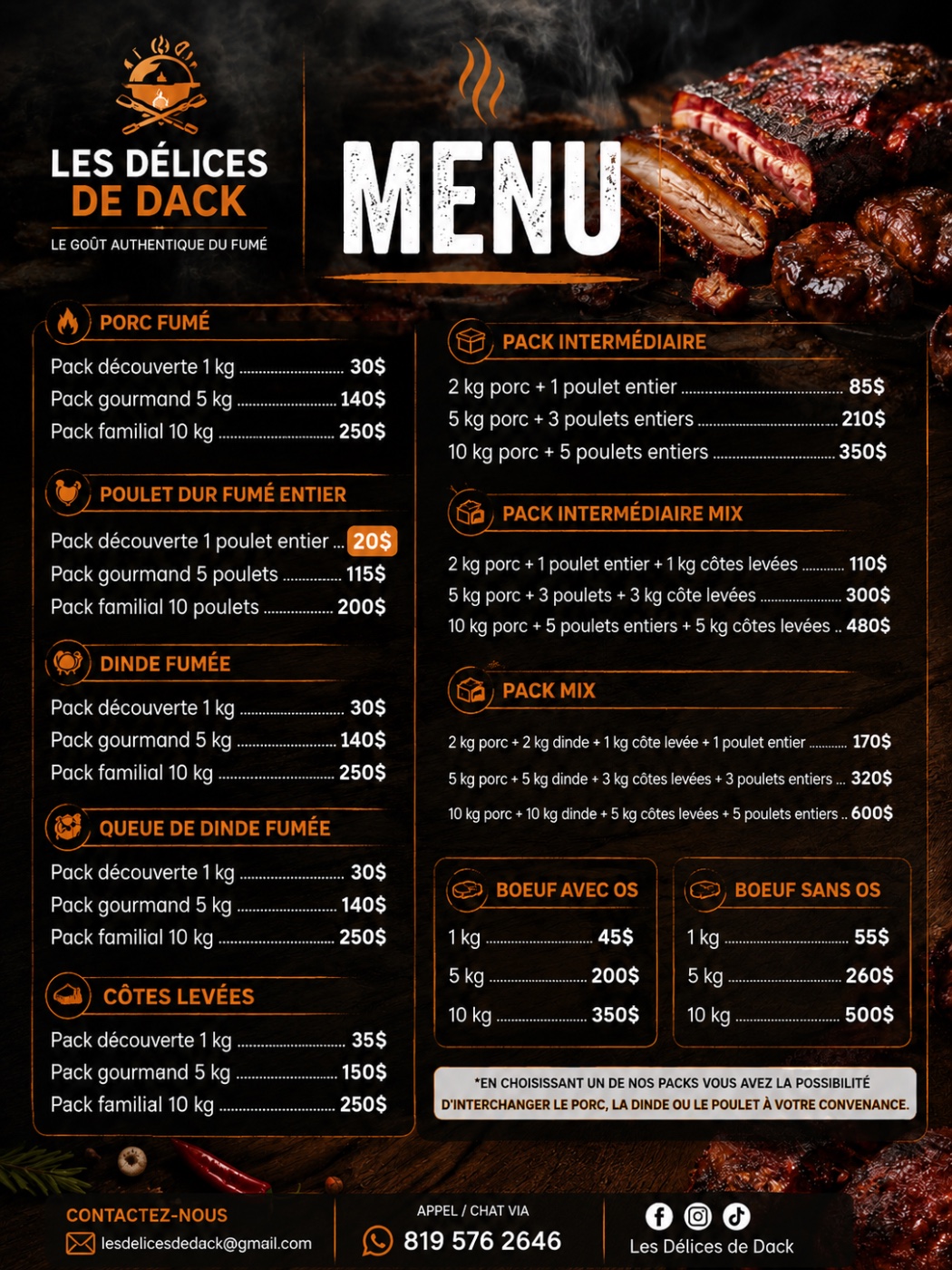 Viande fumées