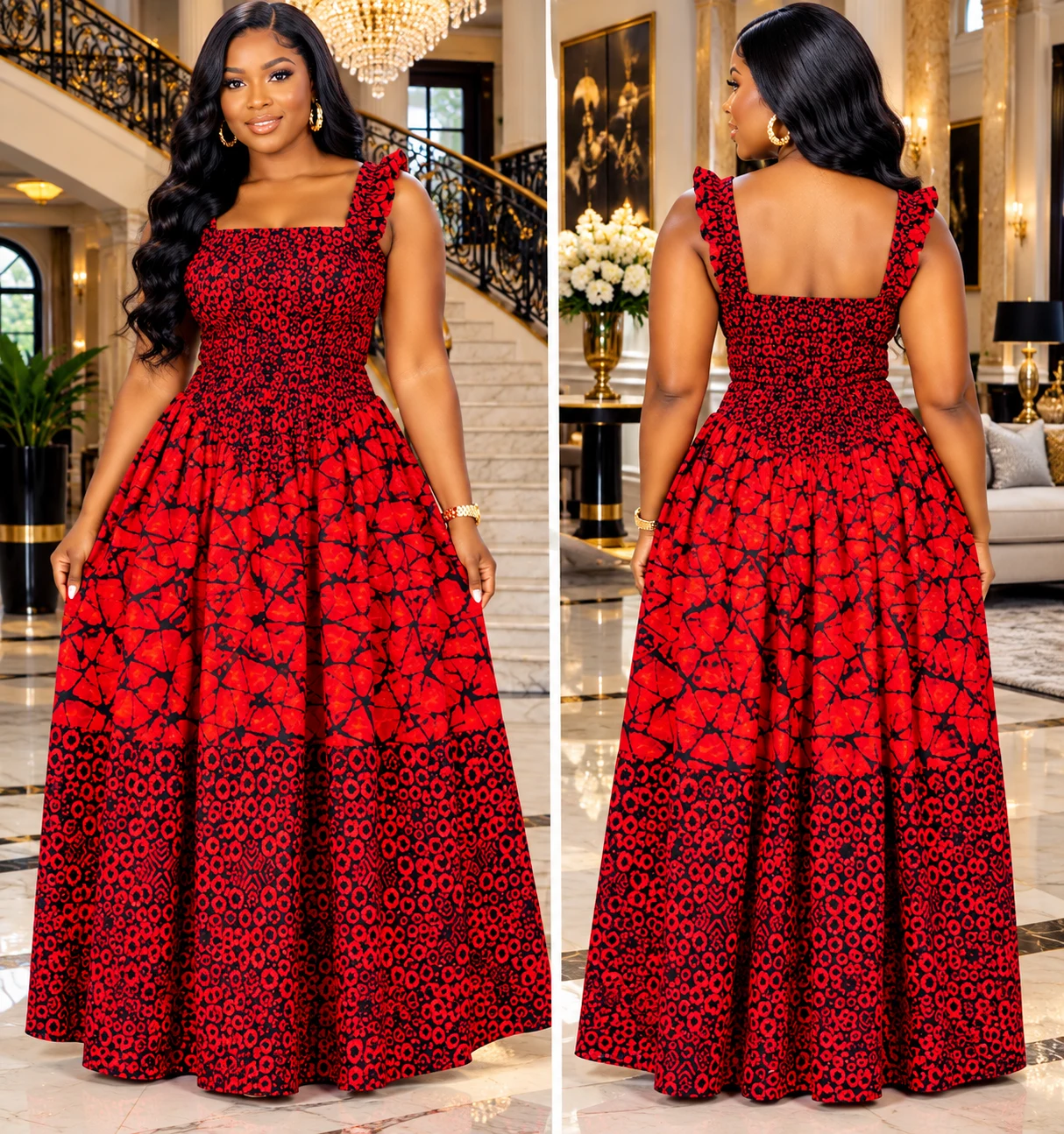 African ankara Maxi dress