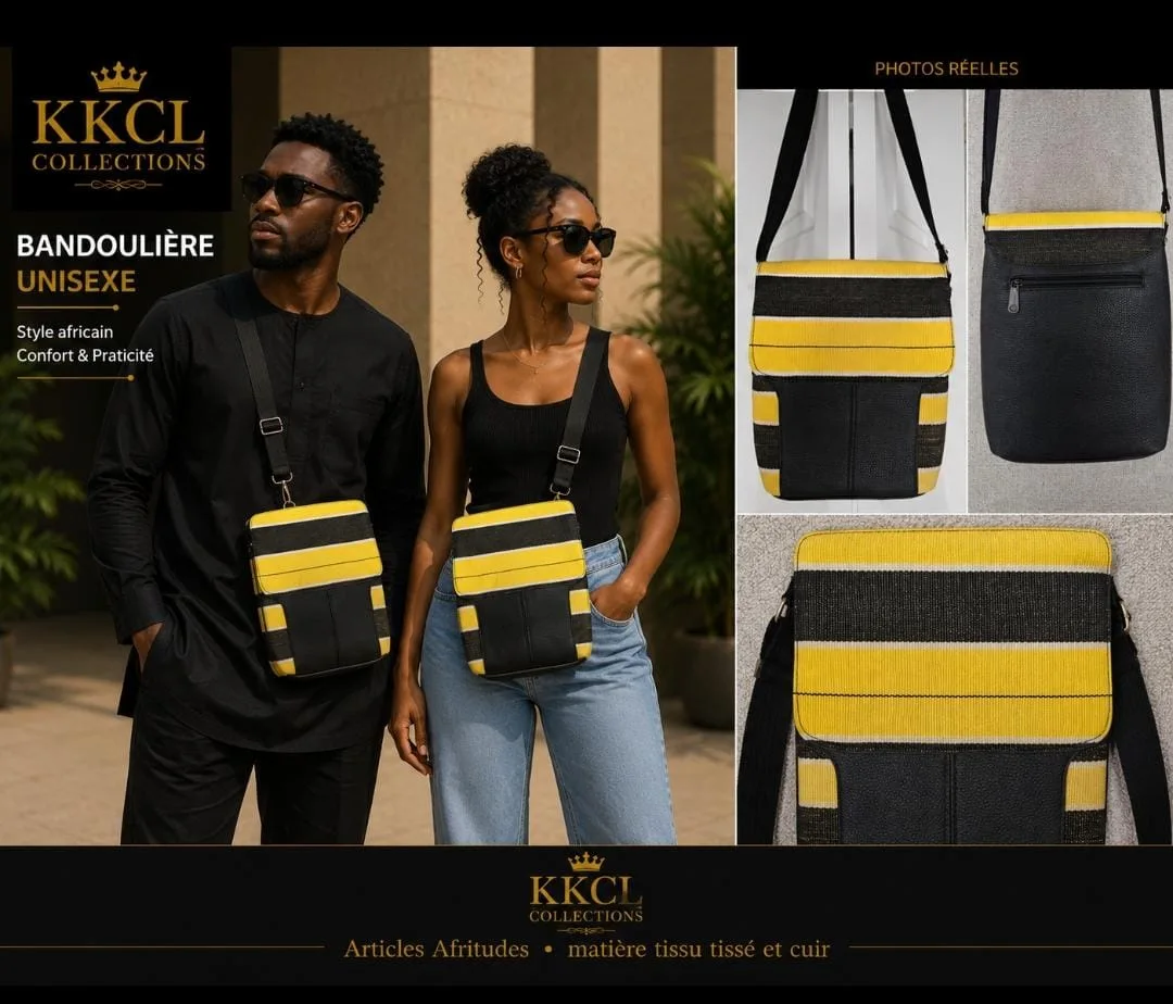 African Woven Fabric Crossbody Bag