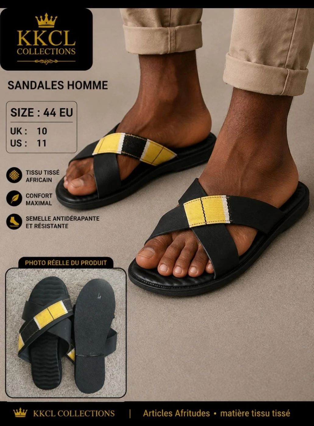 Men's African Woven Fabric Sandals