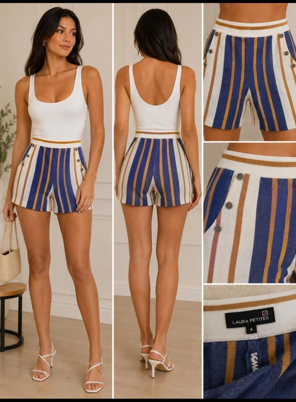 Women's African Woven Fabric Shorts – Size M