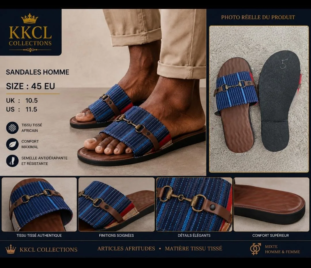 Men's African Woven Fabric Sandals