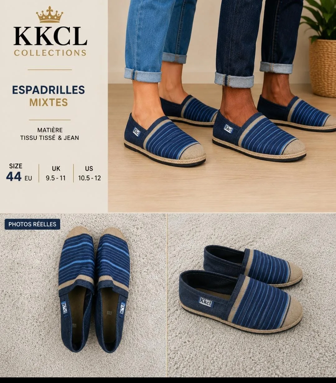Unisex African Woven Fabric & Denim Sneakers