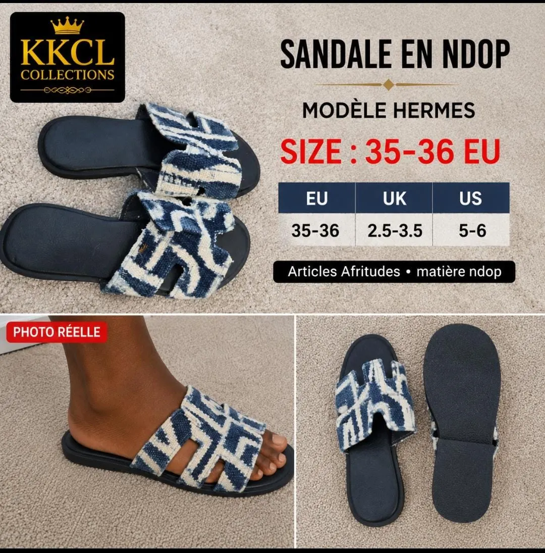 Women's Ndop Sandals – Hermès Inspired – Sizes 35–36