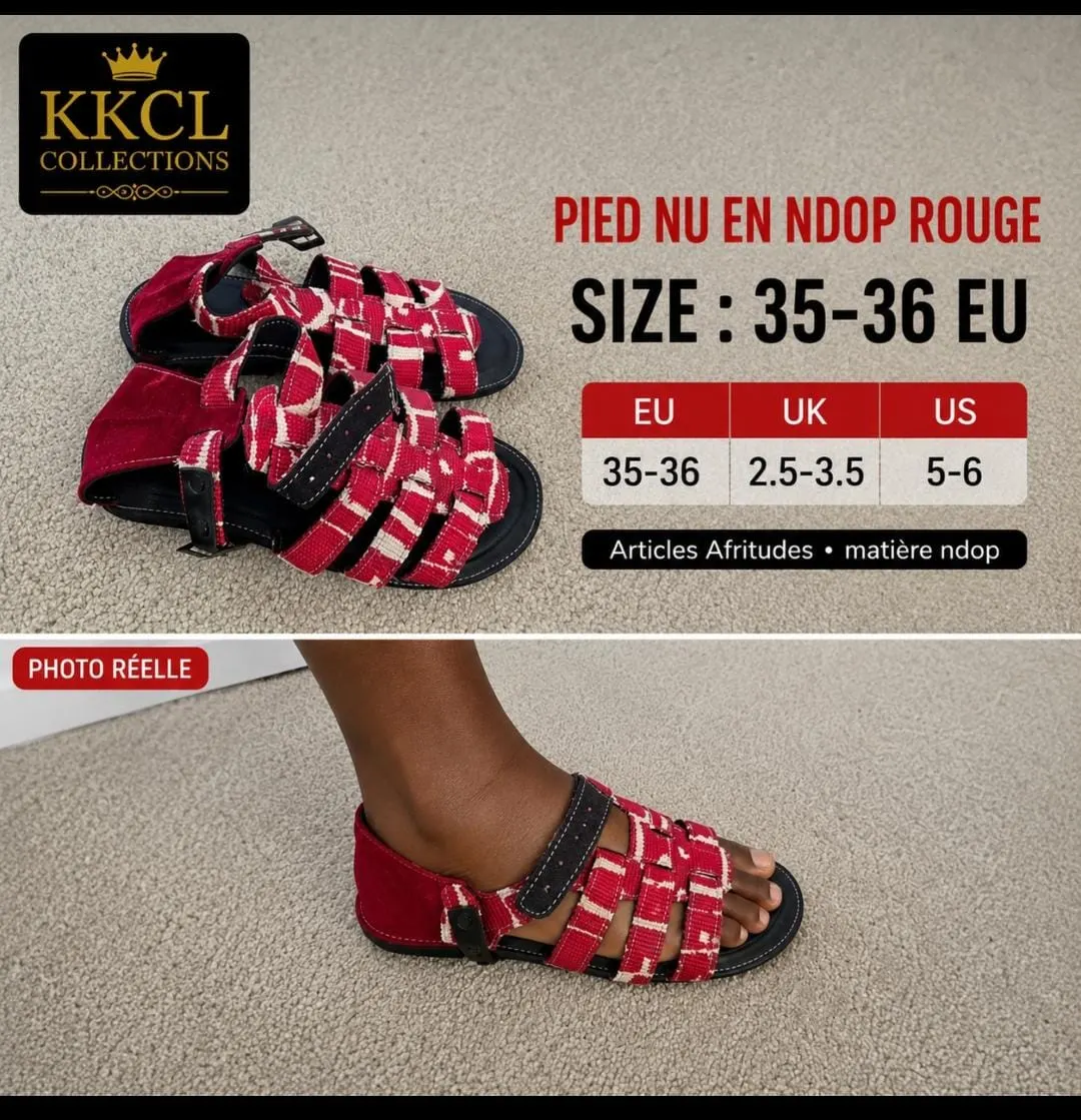 Women's Red Ndop Slide Sandals – Size 36